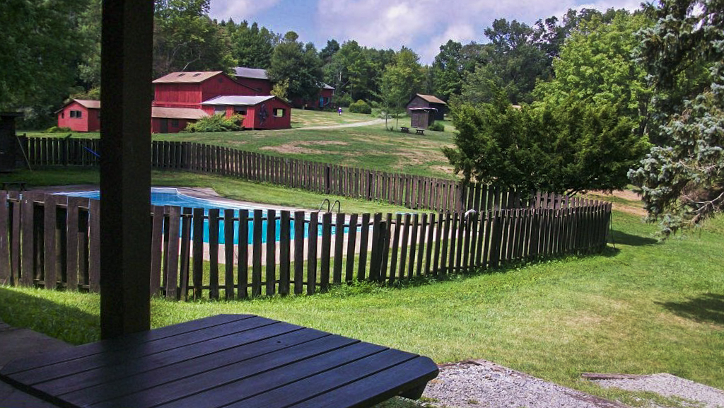 Swimming pool at Camp Ballibay Performing Arts Camp in Pennsylvania, USA