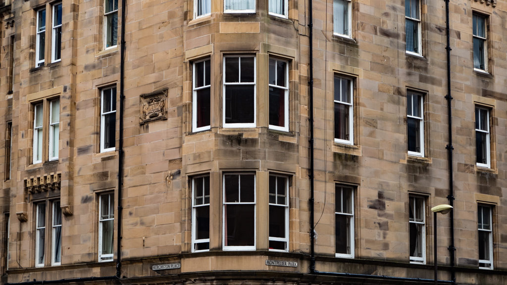 1 Merchiston Place in Edinburgh which is a Trainspotting film location