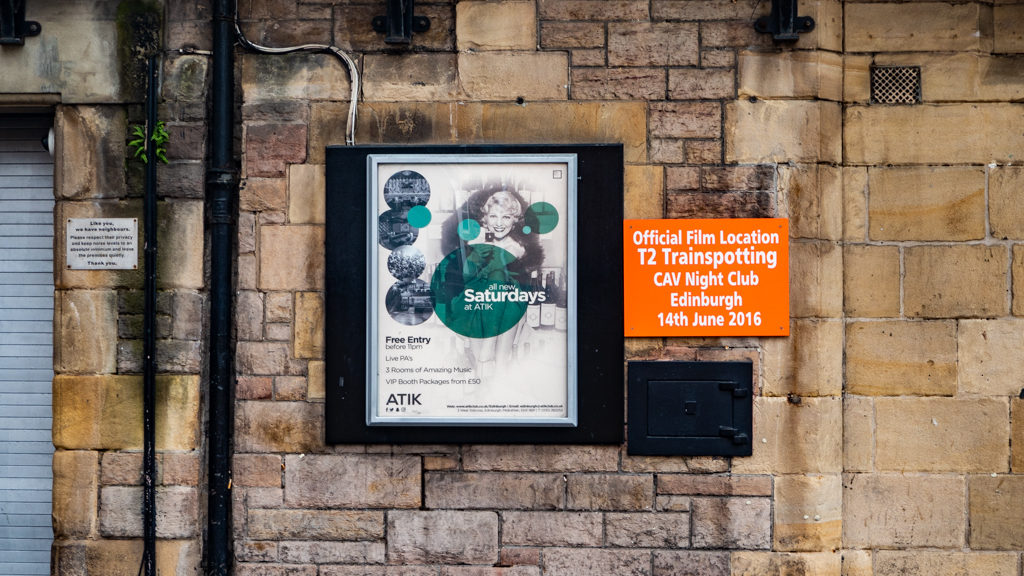 Atik Nightclub in Edinburgh which is a Trainspotting film location