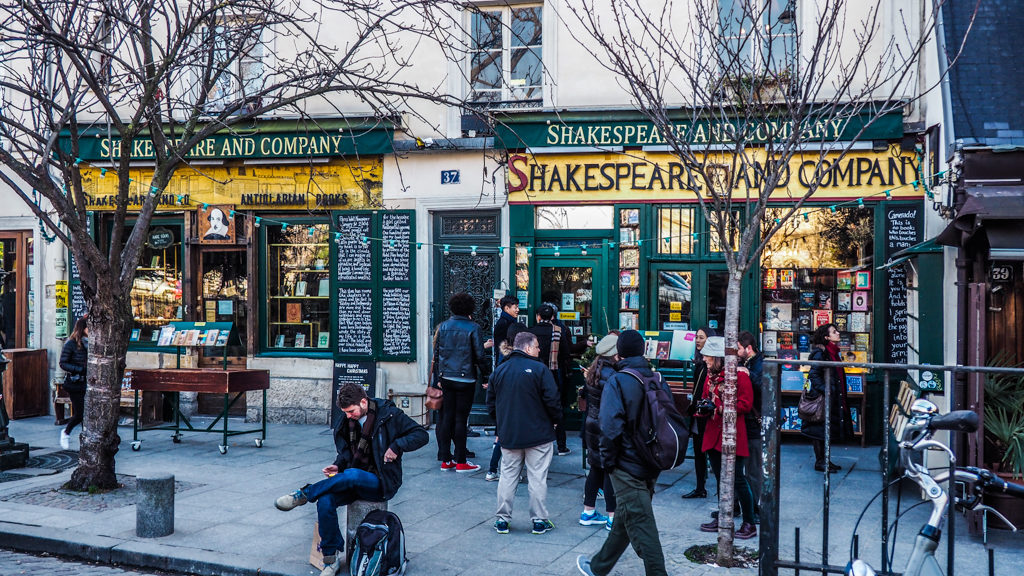 Shakespeare & Company Bookshop in Paris, France exterior