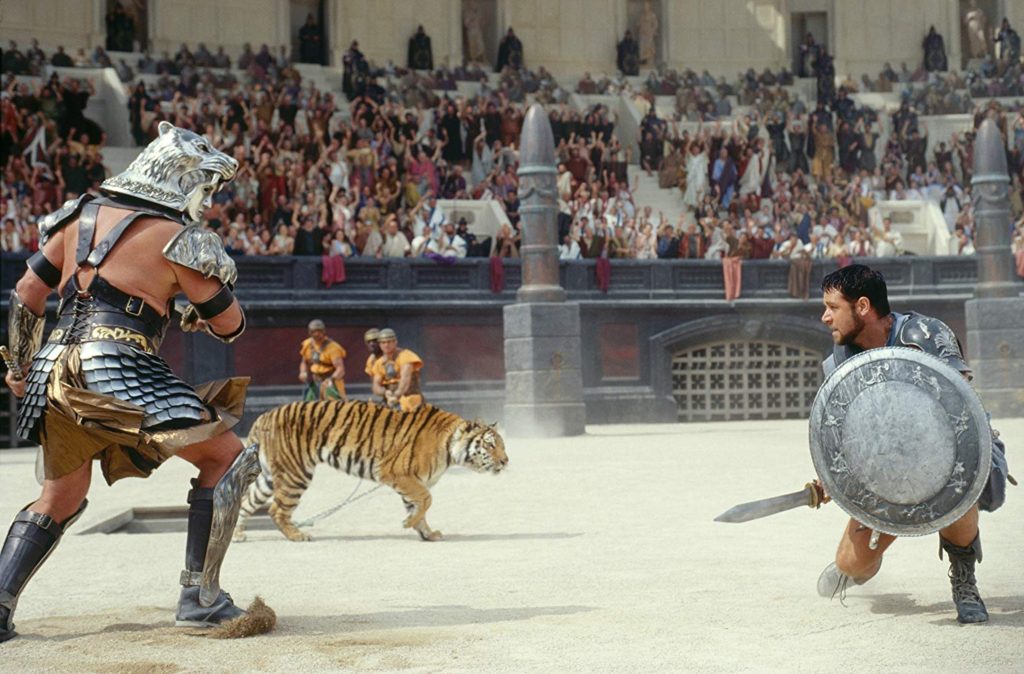 Gladiator, one of the top films set in Rome, Italy