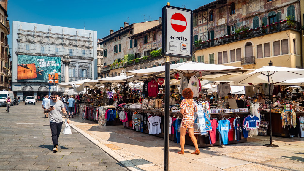 Piazza Delle Erbe Markets in Verona, Italy, 24 hours in Verona