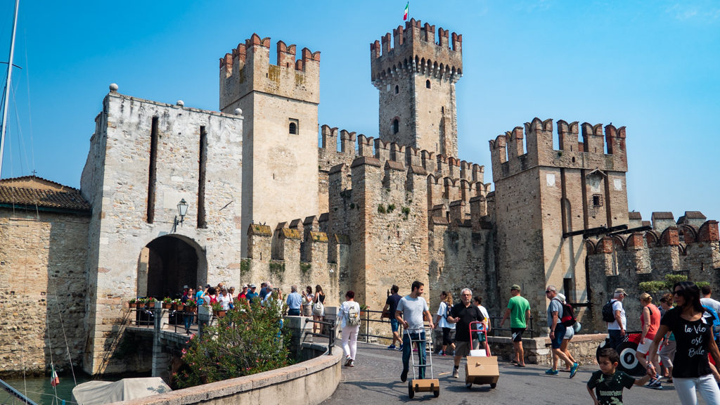 Castle Scaligero in Sirmione on Lake Garda, Italy