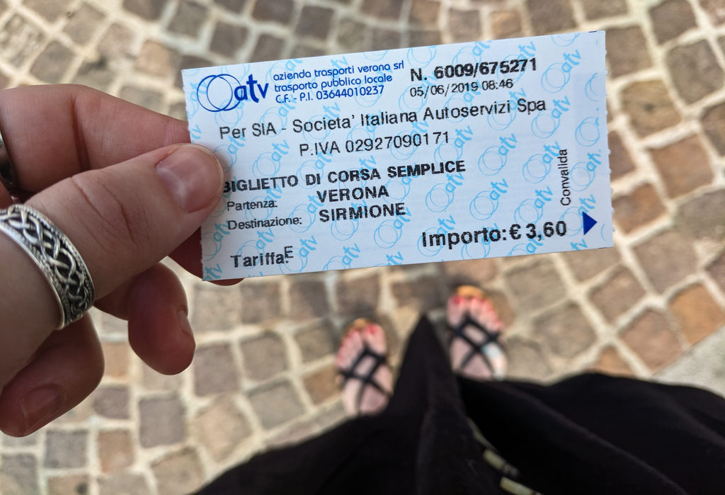Bus ticket from Verona to Sirmione for a day trip
