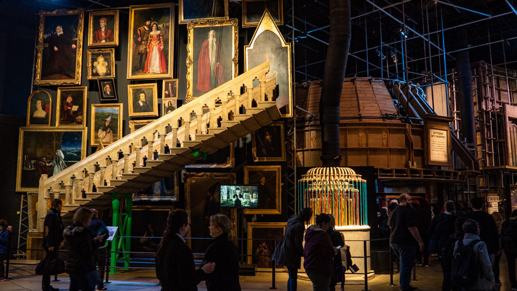 Moving staircases and portraits at the Harry Potter Studios in London