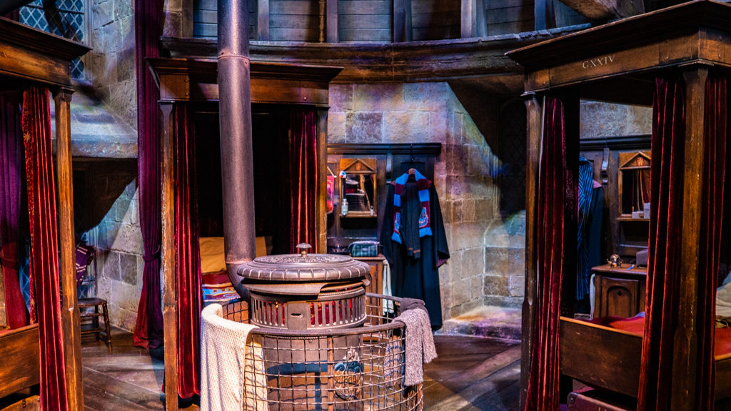 Gryffindor dorm room at Warner Bros. Tour/The Making of Harry Potter in London