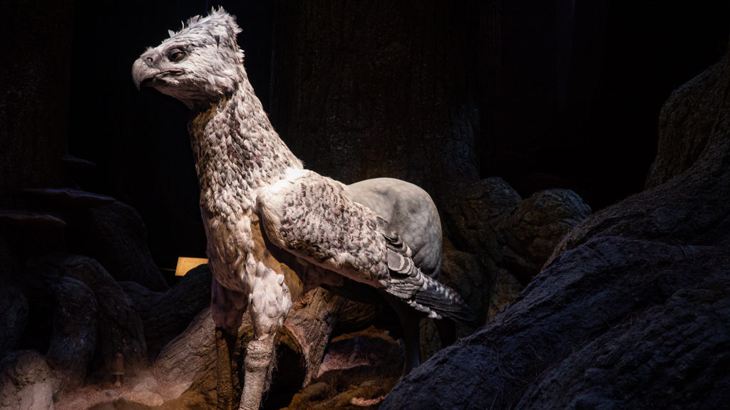 Buckbeak the Hippogriff in the Forbidden Forest in Warner Bros. Tour/The Making of Harry Potter in London