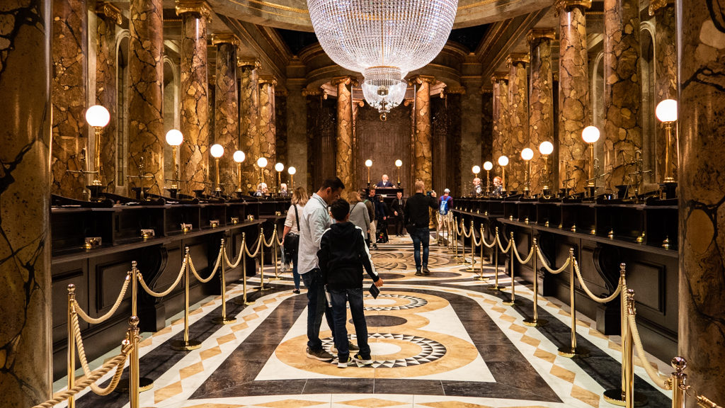 Gringotts set at Warner Bros. Tour/The Making of Harry Potter in London
