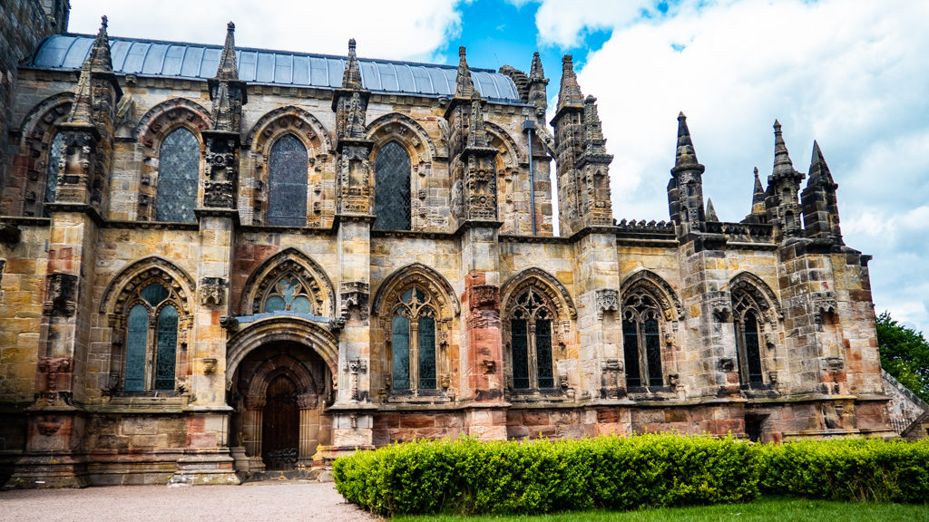 Rosslyn Chapel in Edinburgh, UK