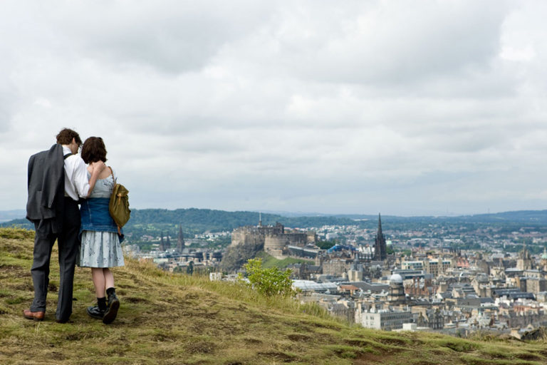 Dexter and Emma on top of Arthur's Seat in One Day (2011)