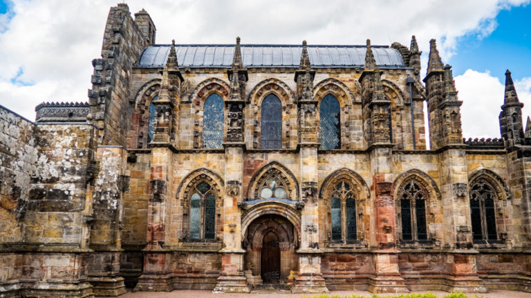 Rosslyn Chapel in Edinburgh, UK