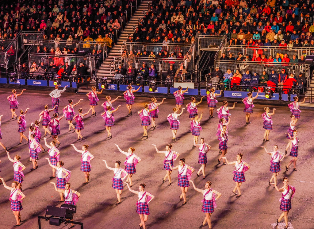 Highland dancers at the Royal Edinburgh Military Tattoo