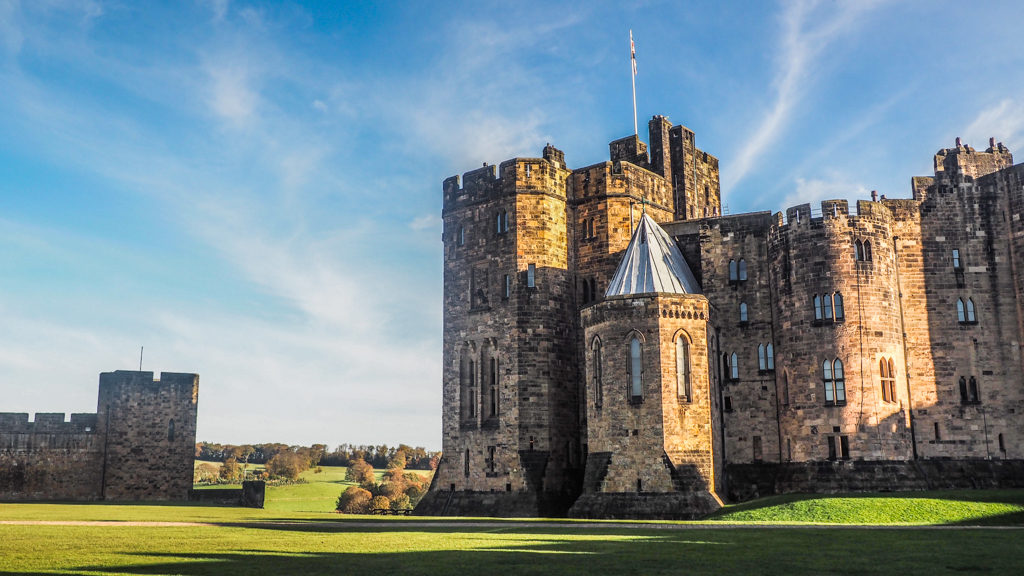 The Outer Bailey at Alnwick Castle, a Harry Potter Filming Location in North East England