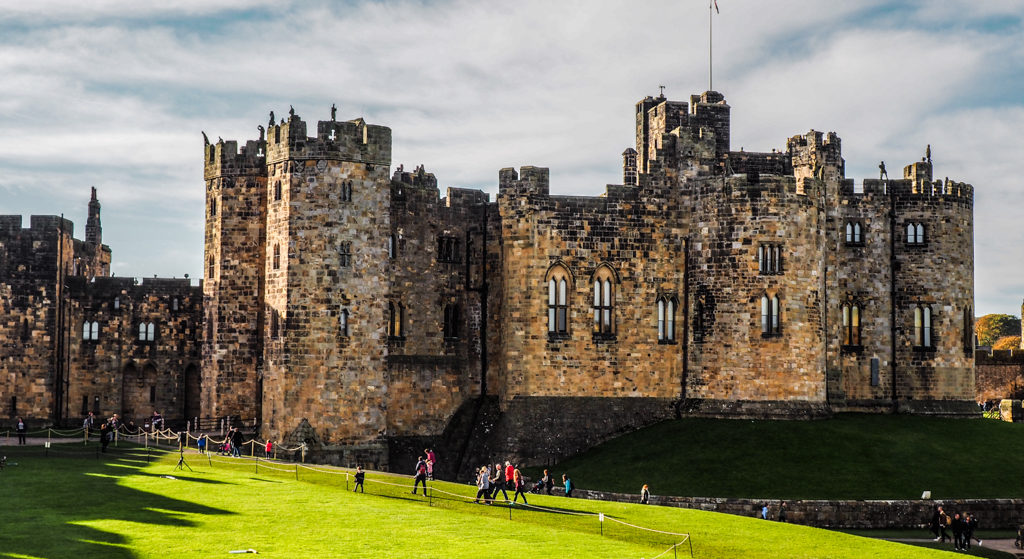 The Inner Bailey at Alnwick Castle, a Harry Potter Filming Location in North East England
