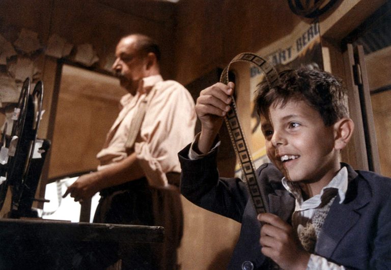 Scene from Cinema Paradiso in Sicily, Italy