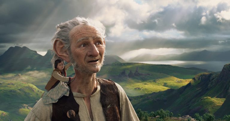 Scene from The BFG, film shot at the Quiraing on the Isle of Skye in Scotland