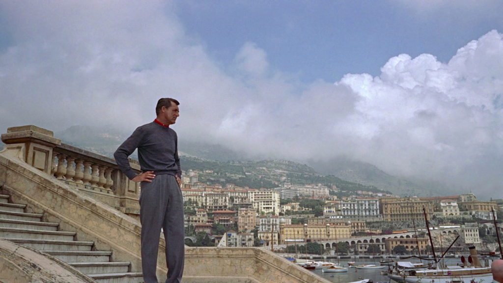 To Catch a Thief (1955) film still of Cary Grant in Monte Carlo Harbour, Monaco