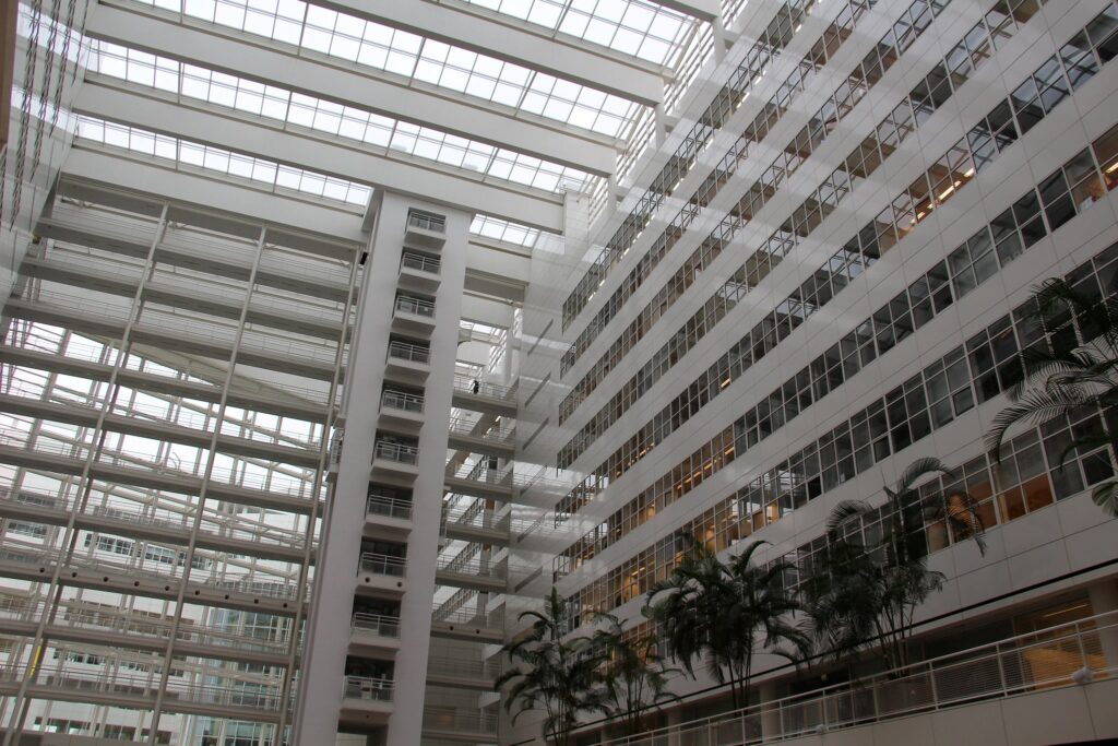 Atrium City Hall in The Hague, the Netherlands