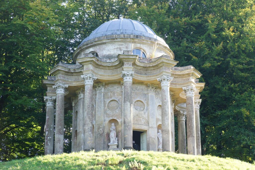 Temple of Apollo, Stourhead Gardens in Wiltshire, England Pride and Prejudice Filming Location