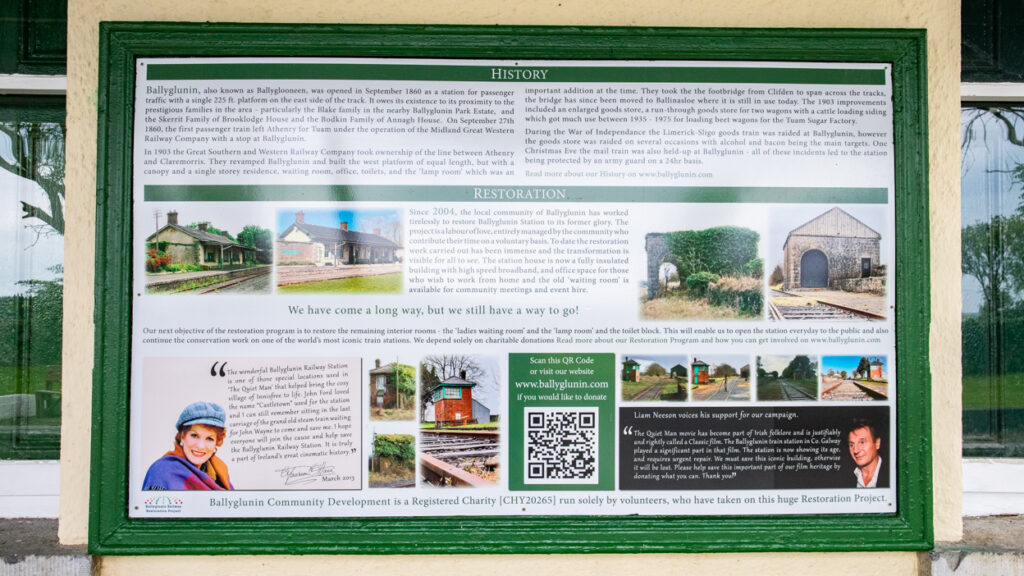 Ballyglunin Train Station informative signs