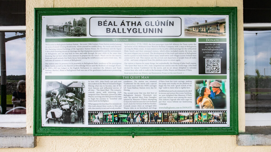 Ballyglunin Train Station informative signs