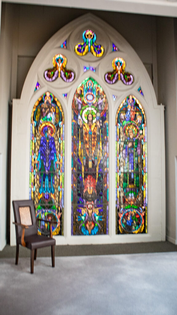 Harry Clarke stained glass window in Cong Abbey