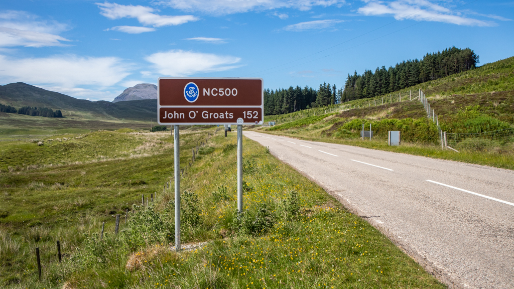 North Coast 500 Road Sign in Scotland