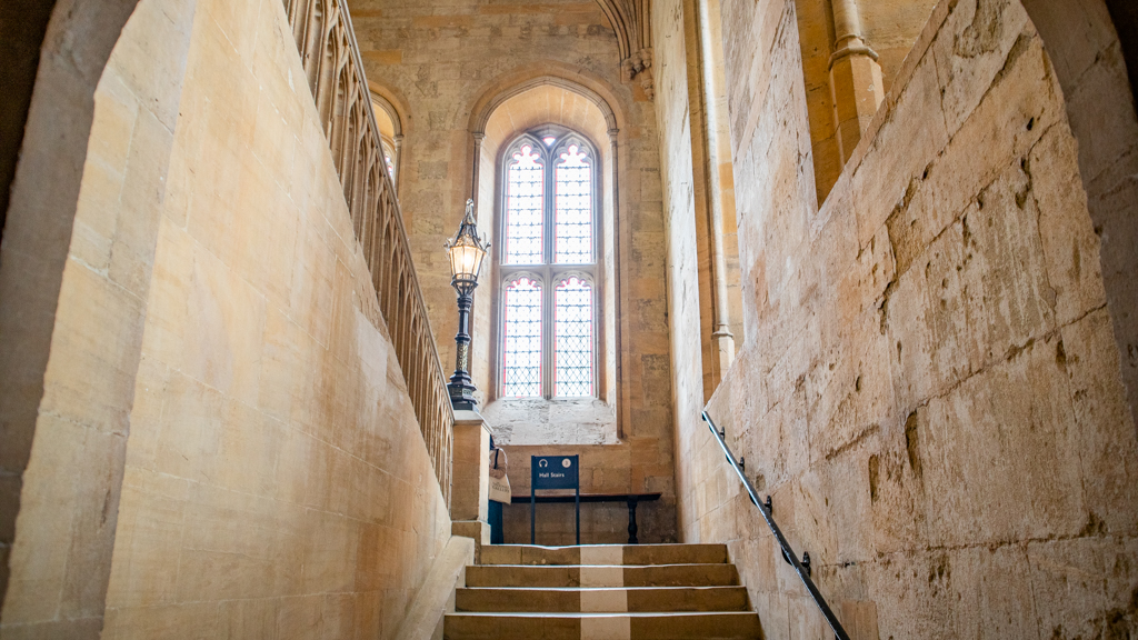 Bodley Tower Staircase at Christ Church College at the University of Oxford, Englang