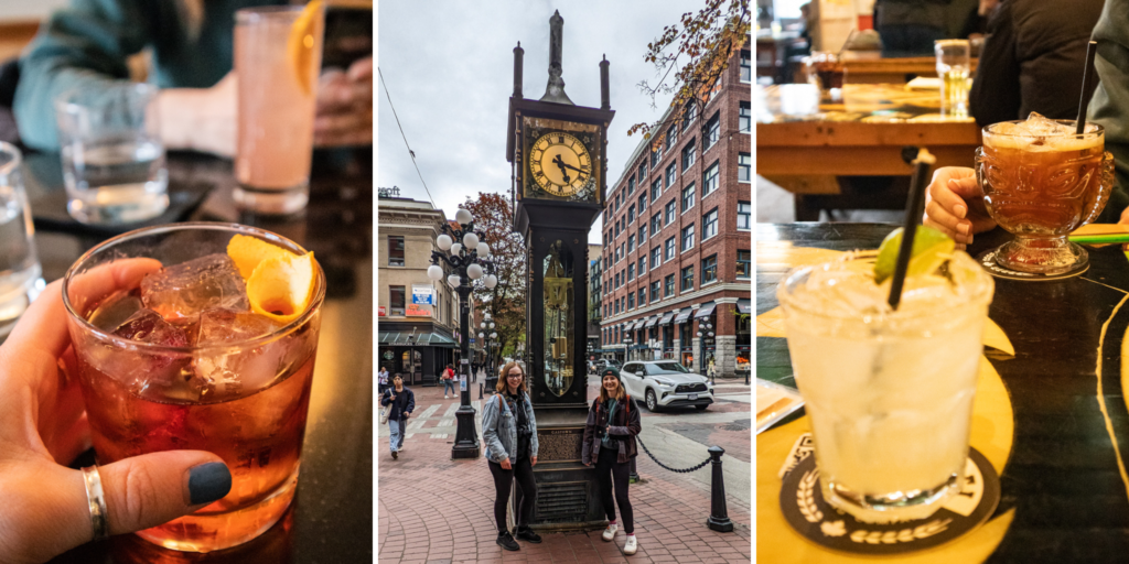 Gastown Clock and cocktails in Vancouver, Canada