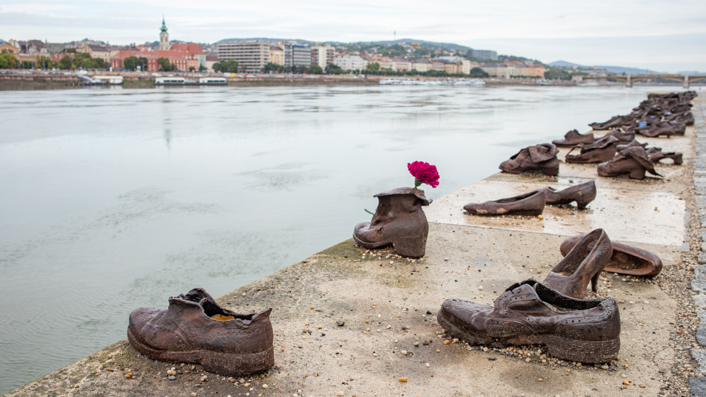 Shoes on the Danube Monument in Budapest, Hungary