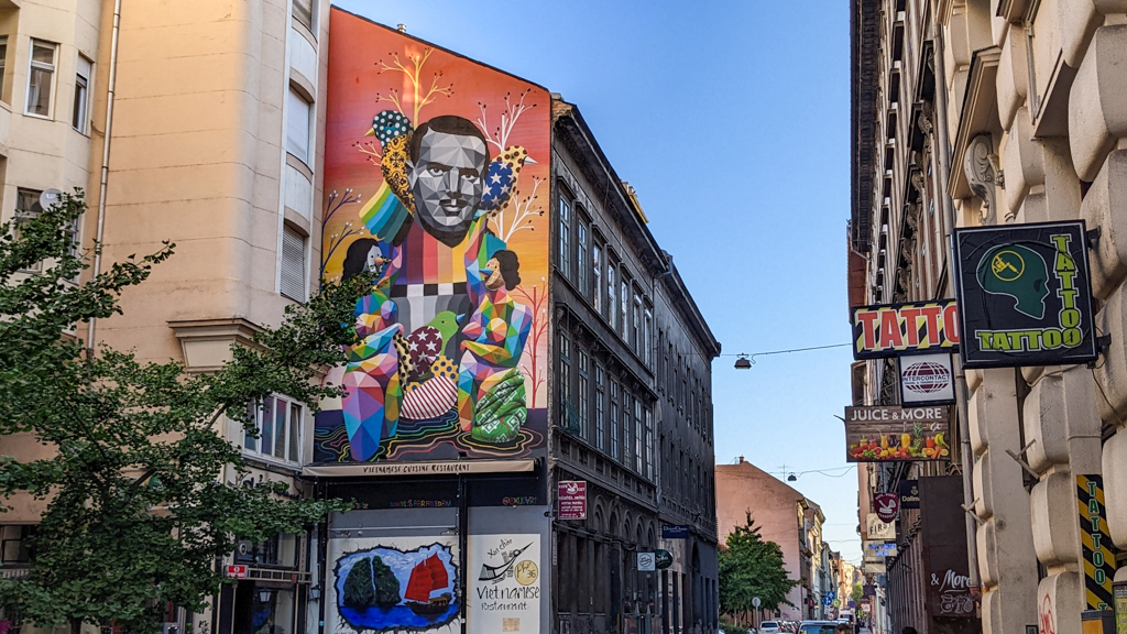 Street art in Budapest, Hungary