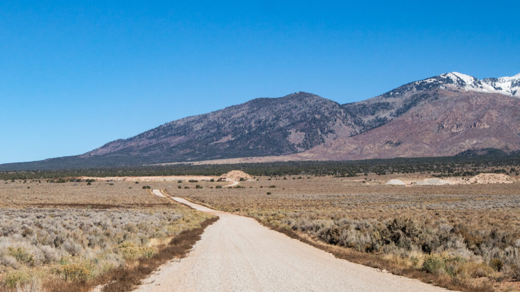 Lacky Basin Road with La Sal Mountains in the background, Utah
