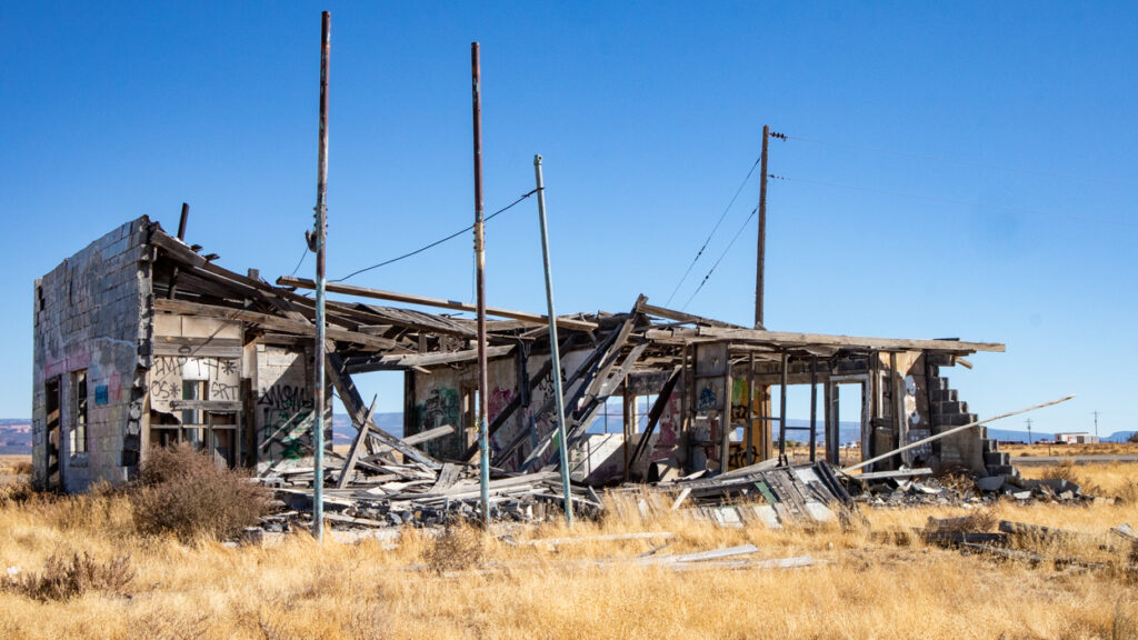Cisco Clifton's Filling Station ruin in Thompson Springs, Utah